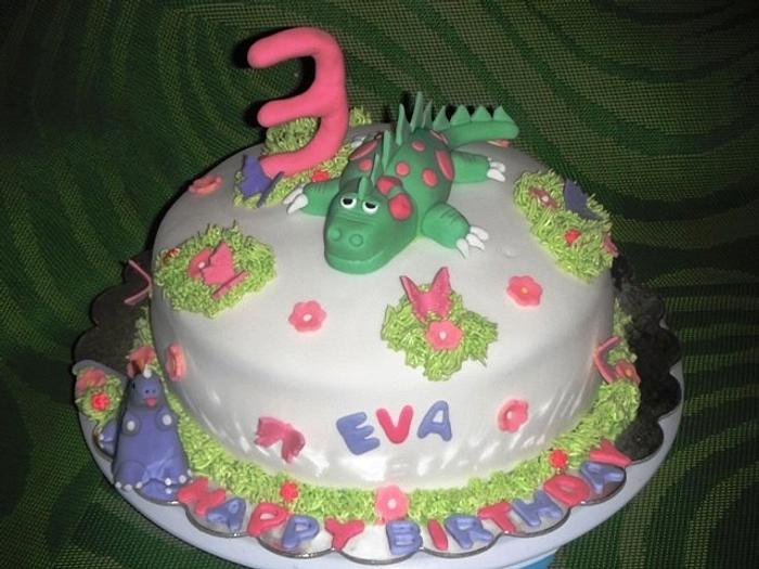 Girls Dinosaurs Cake (July 2012)