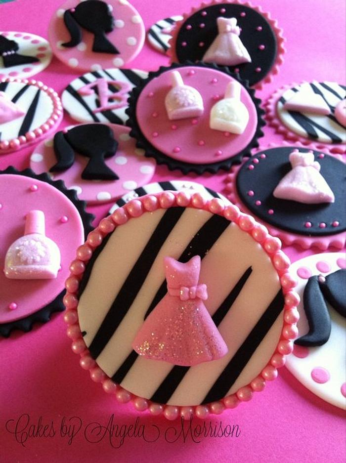 Barbie cupcake toppers