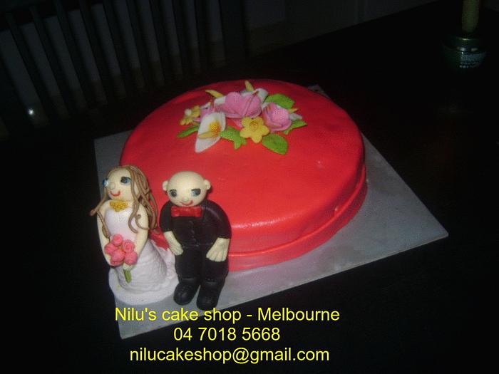 Lovely Wedding Anniversary Cake