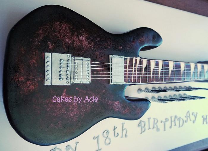 Guitar Cake - 18th Birthday, June 2013