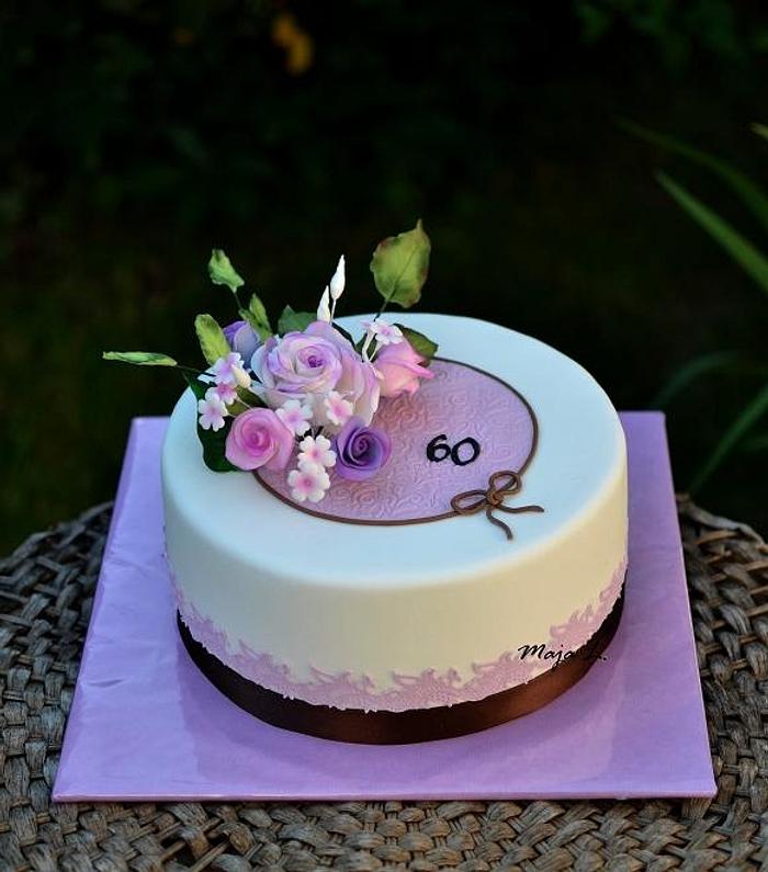 Pink & lilac birthday cake