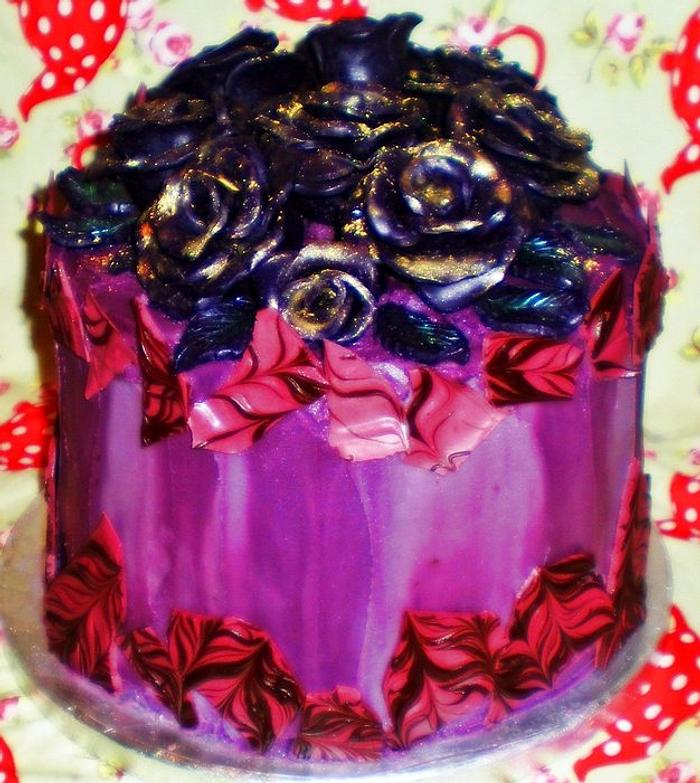 purple chocolate cake 
