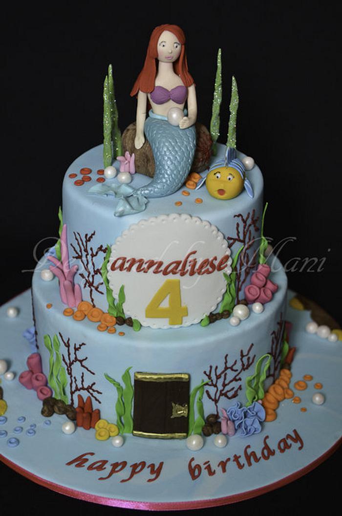 'Arial the mermaid' birthday cake