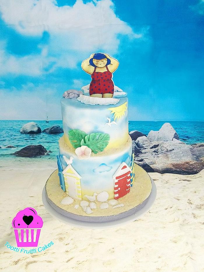 Seaside birthday cake