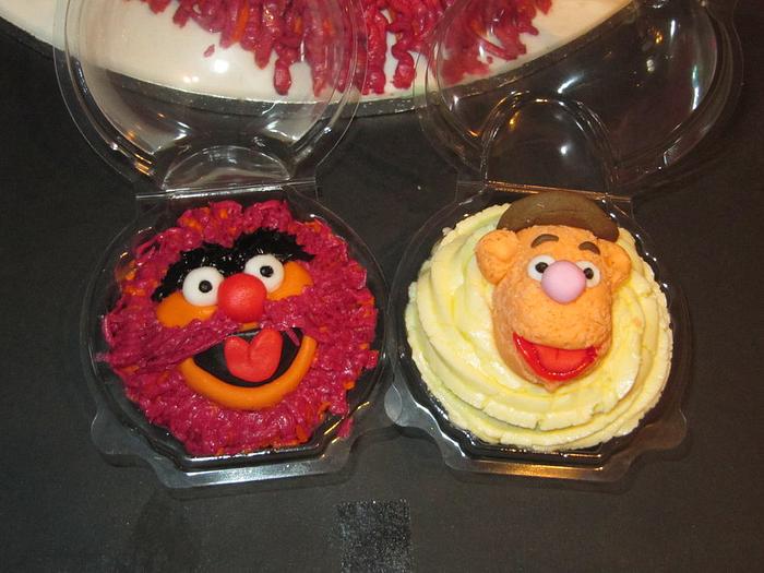 animal and fozzy cupcakes 