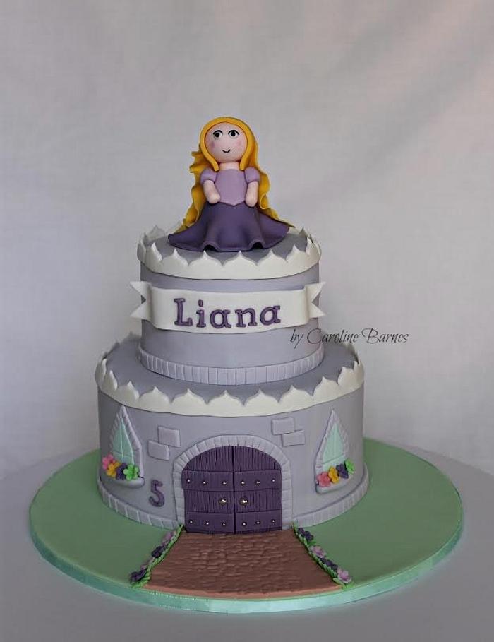 Purple Princess Castle Cake - Decorated Cake by Love Cake - CakesDecor