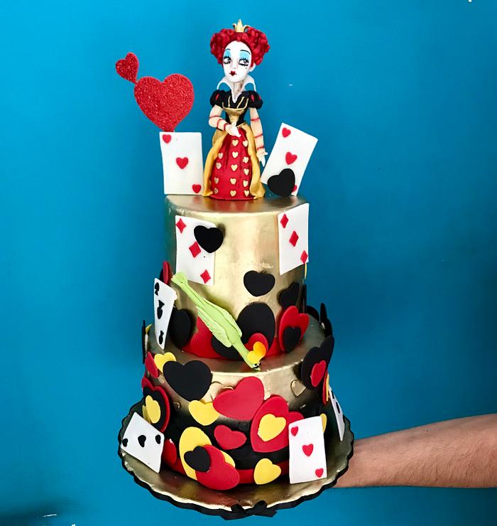 Queen of Hearts Cake for my sister | Carmon Middleton | Flickr