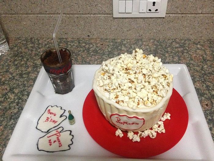Popcorn cake for brother