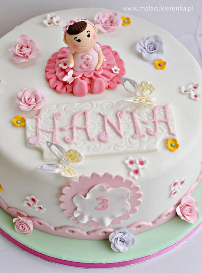 Birthday cake - pink girl