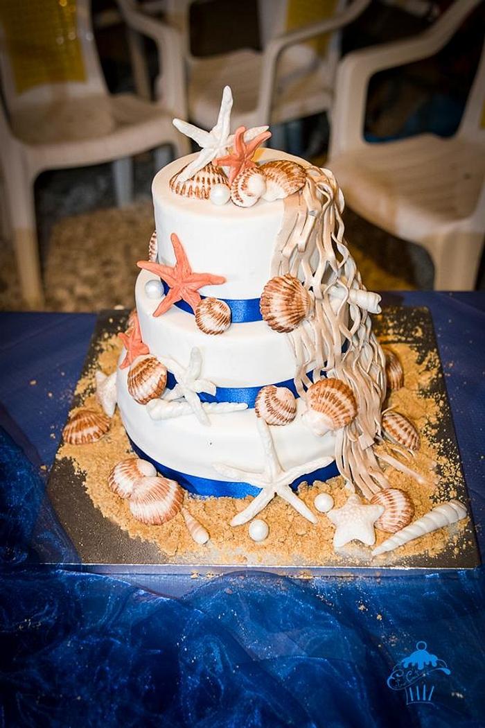 Anniversary Sea themed Cake