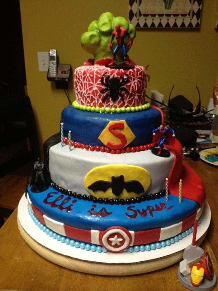 Super Hero Birthday Cake