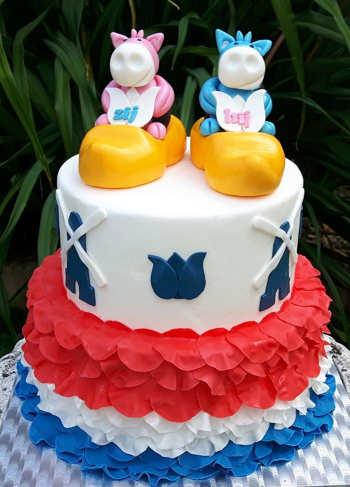 Fondant Cake Toppers Gender Reveal Collaboration