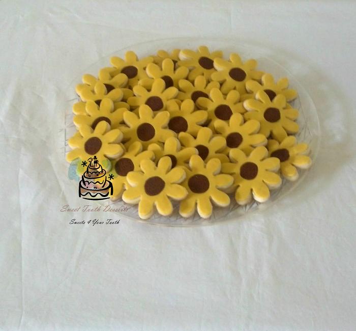 Sun Flower Birthday Cookies