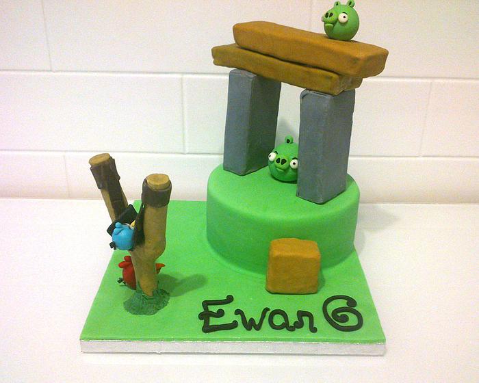 Angry Birds Catapult Cake
