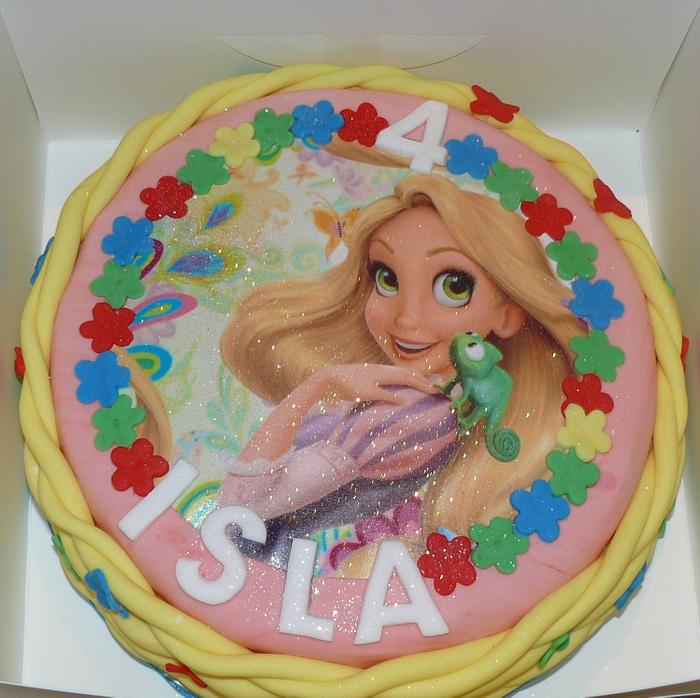 Tangled cake with HAIR 