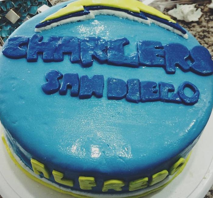 San diego Chargers cake