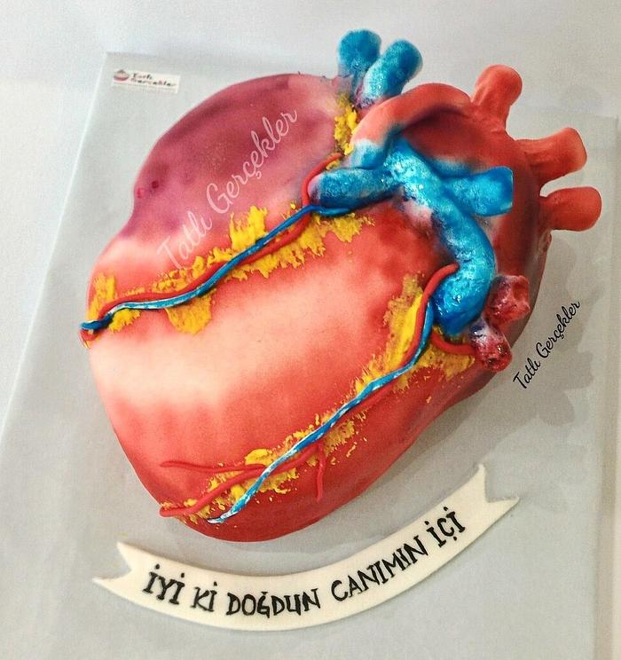 Real heart cake