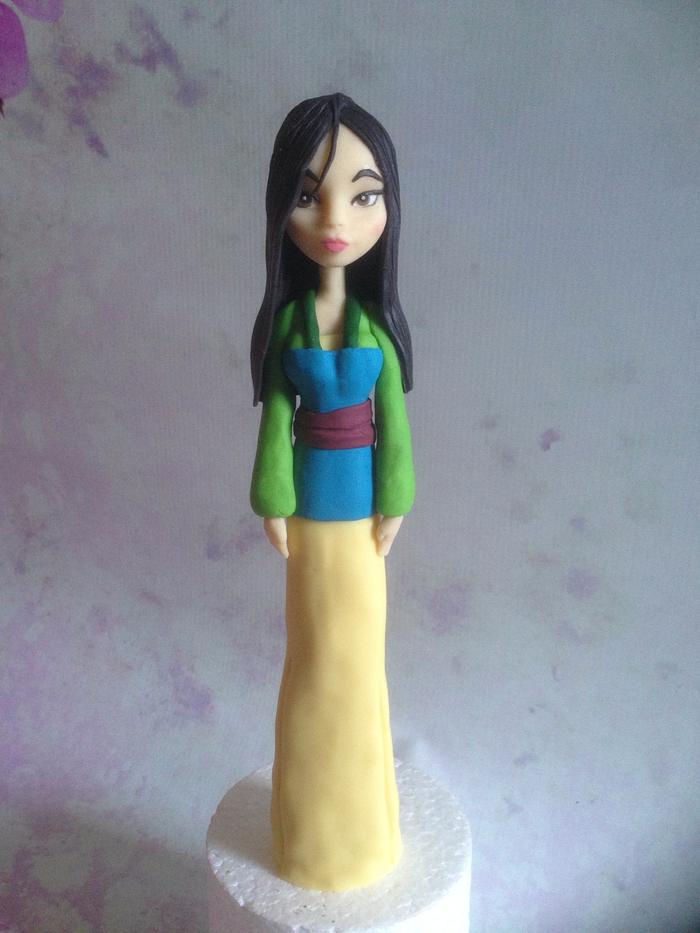Mulan modelling chocolate figurine 
