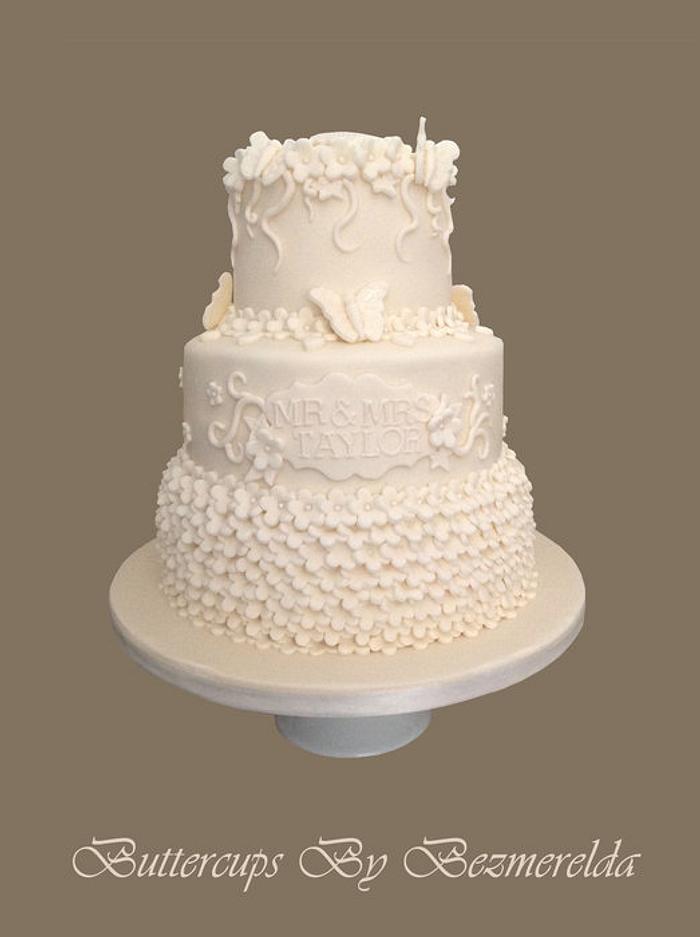 My 2nd EVER wedding cake