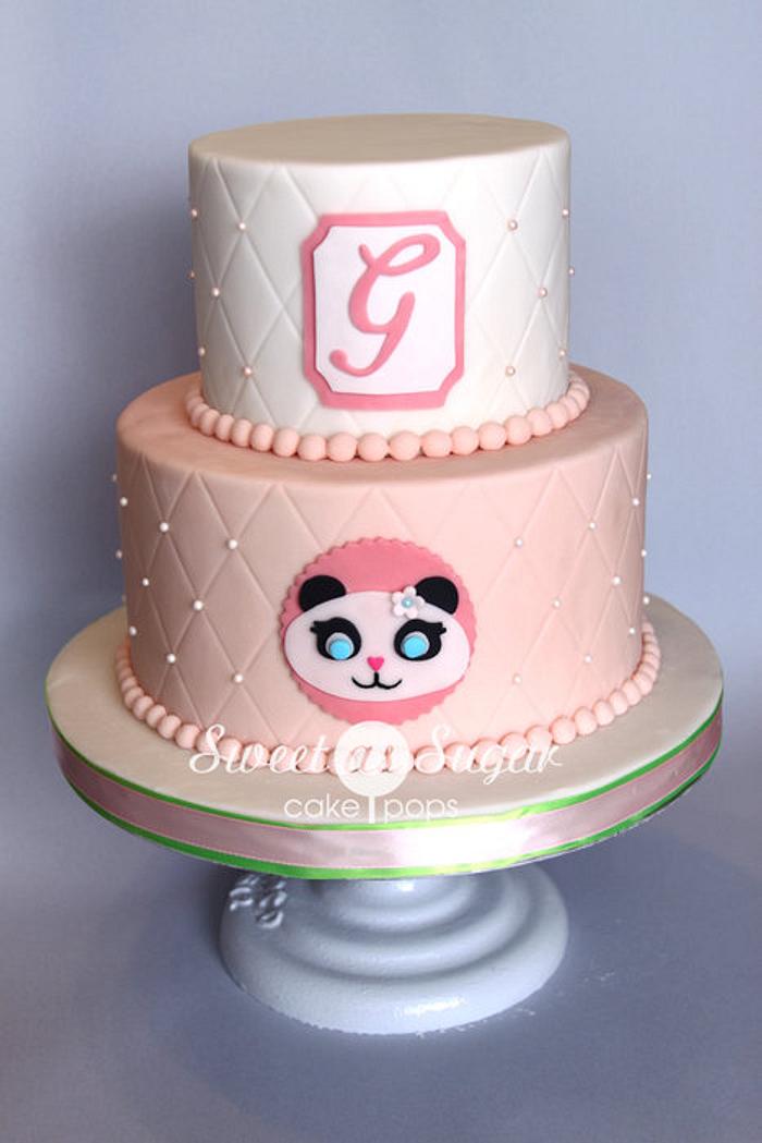 Panda Baby Shower Cake