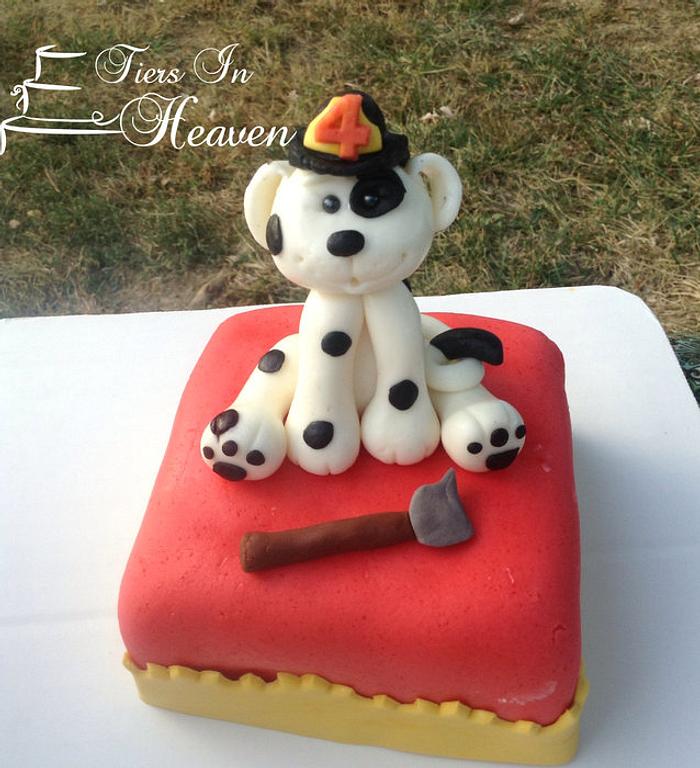 Dalmatian Puppy FireFighter Cake