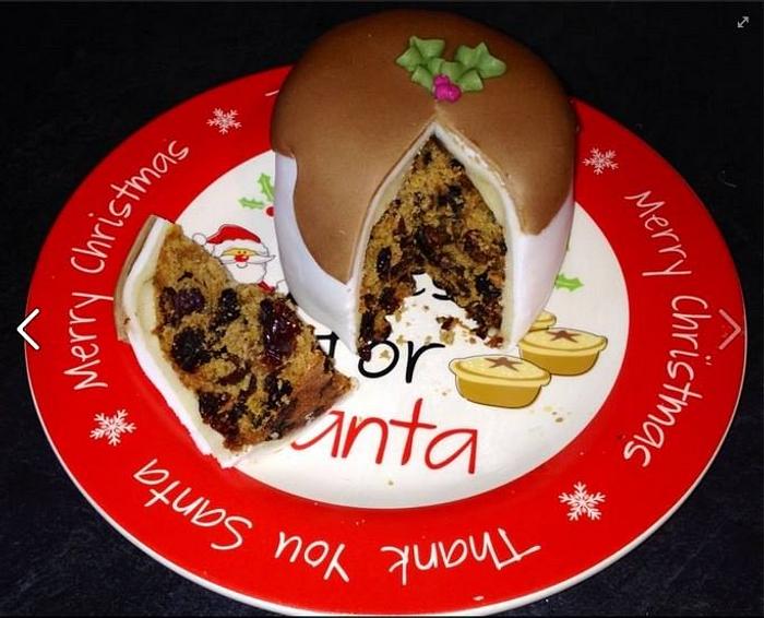 mini christmas cake for santa 