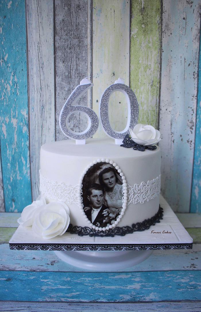 60th Wedding Anniversary Cake Topper – Quick Creations
