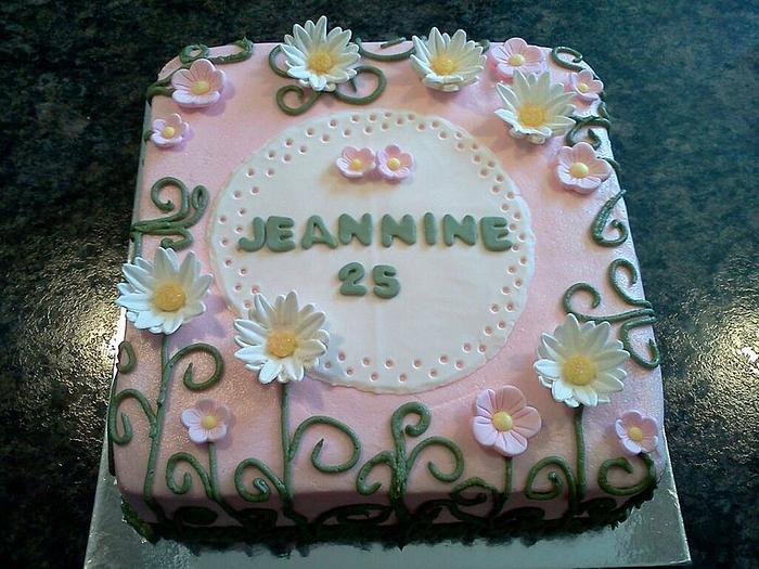Pretty in pink birthday cake