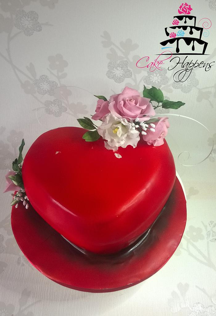 3D heart cake 