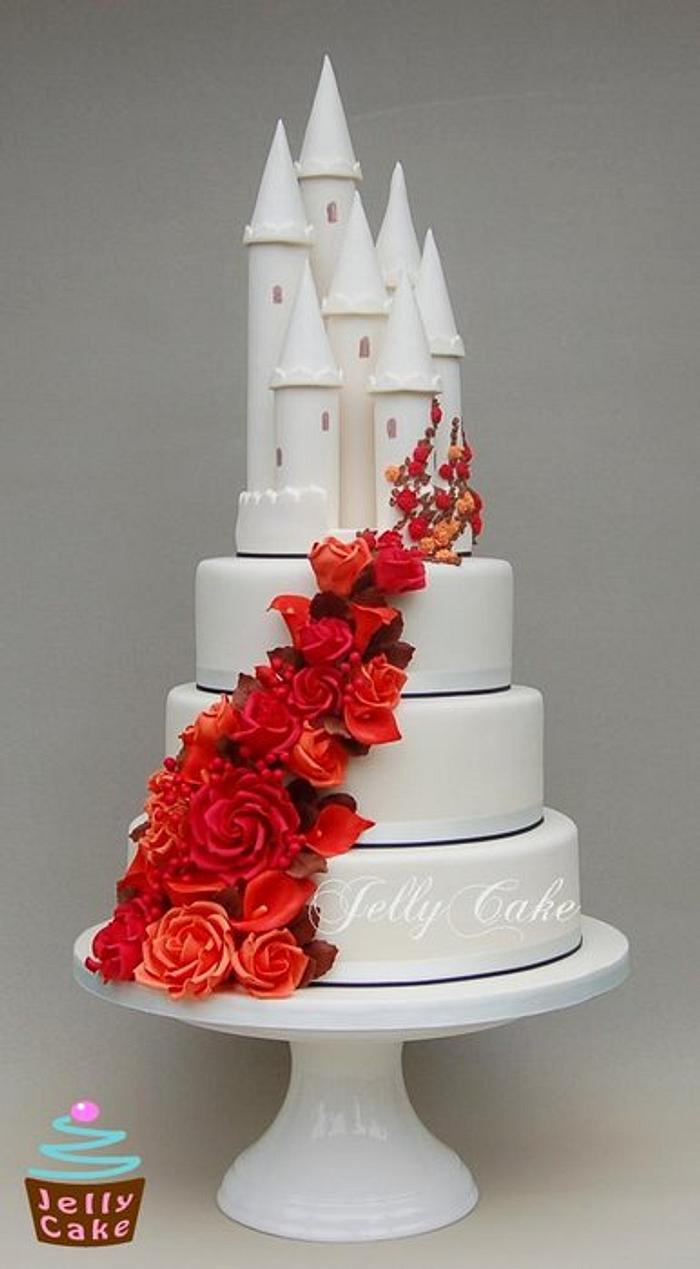 Autumn Castle Wedding Cake