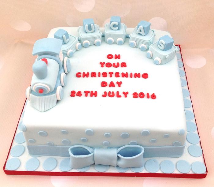 Train Christening cake 