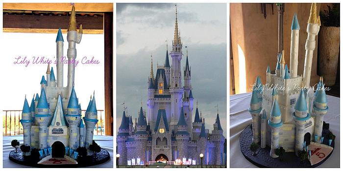 Disney castle inspired cake