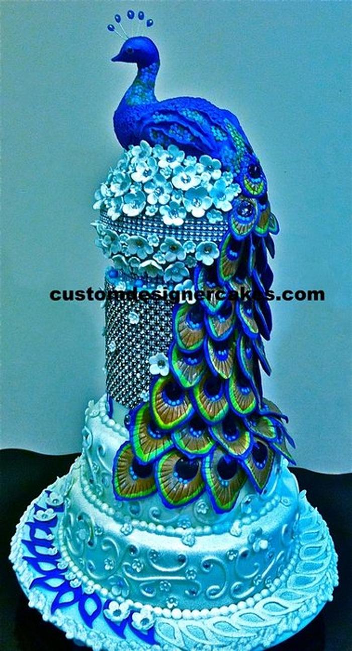 Glamorous Peacock Birthday Cake | Scrumptions