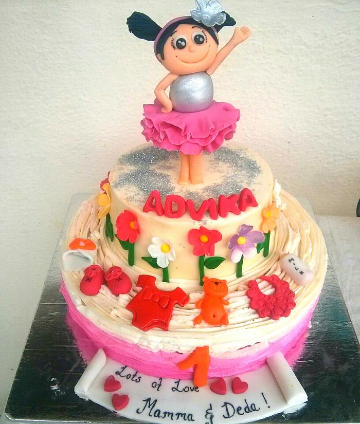 Happy Little Girls First birthday cake