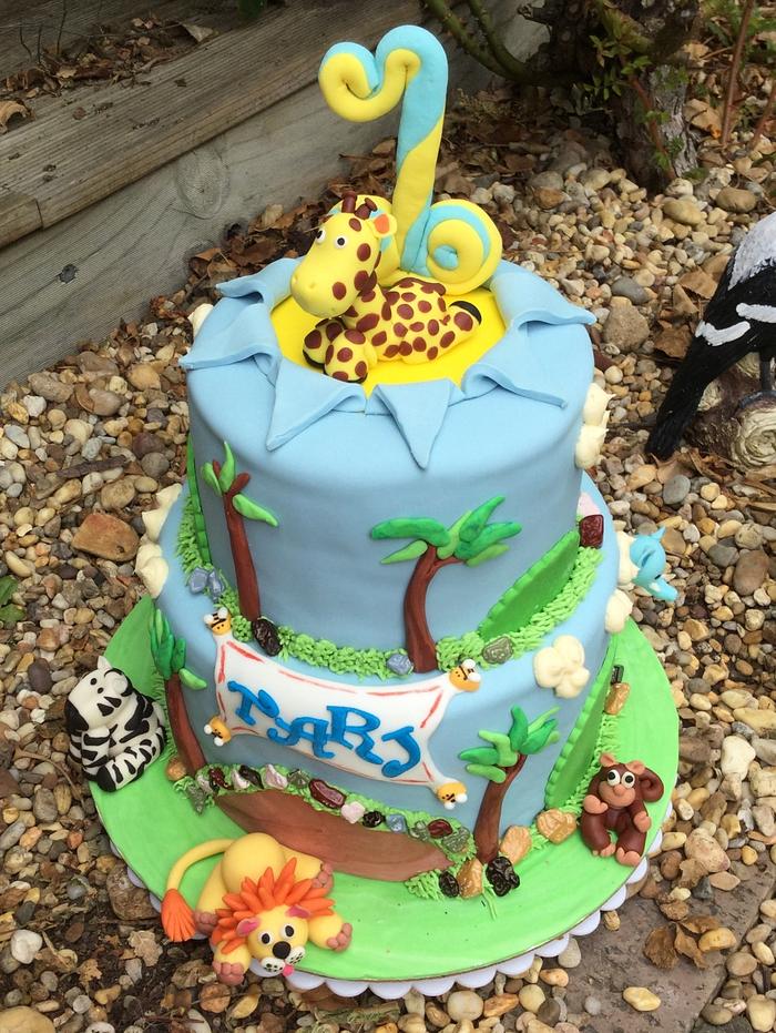 First fondant cake for a first birthday