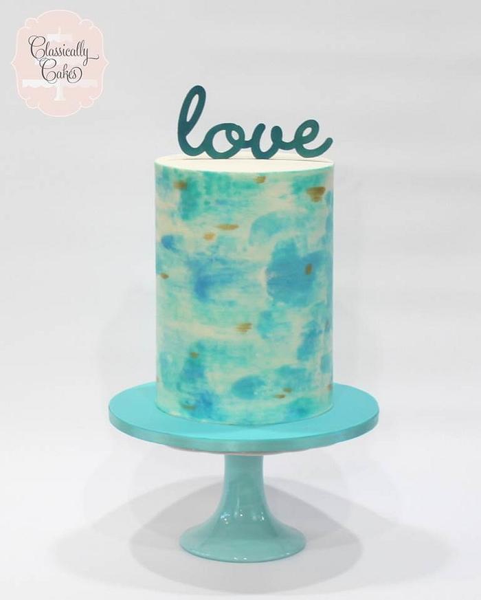 Spread Love - Watercolor Cake