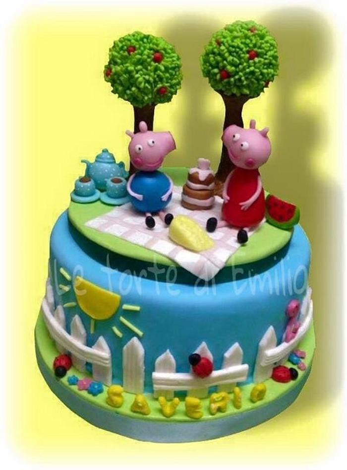 Pic-nic con Peppa Pig - Decorated Cake by Le torte di - CakesDecor