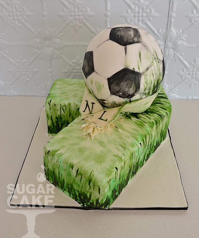 basic soccer cake