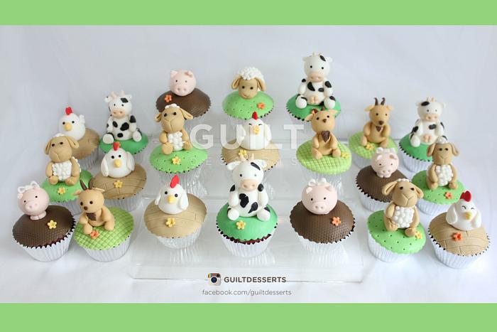 Farm Animals Cupcakes!