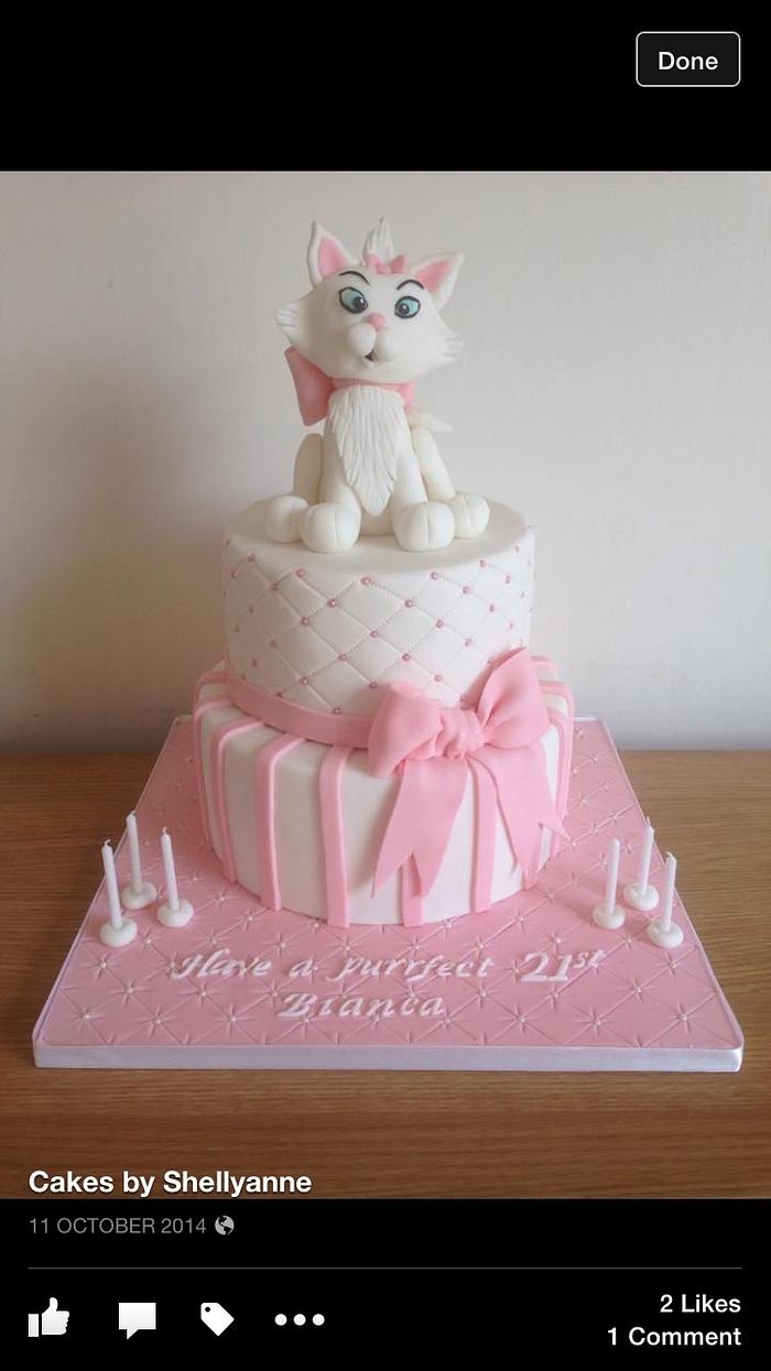 Aristocats two tier birthday cake 