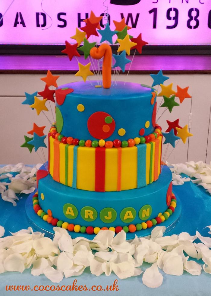 HAPPY BIRTHDAY Cake Topper (Bright and Playful Colors) – Avalon Sunshine