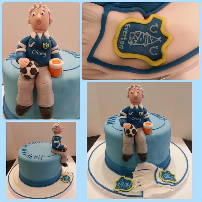 Everton supporter cake