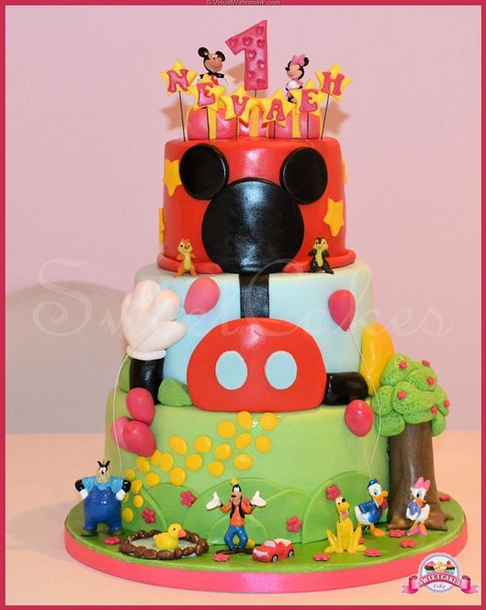 3 Tier Mickey Mouse Clubhouse Cake
