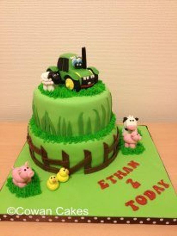 John Deere tractor cake