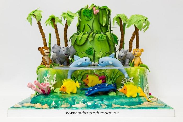 Animal Cake For A Little Boy