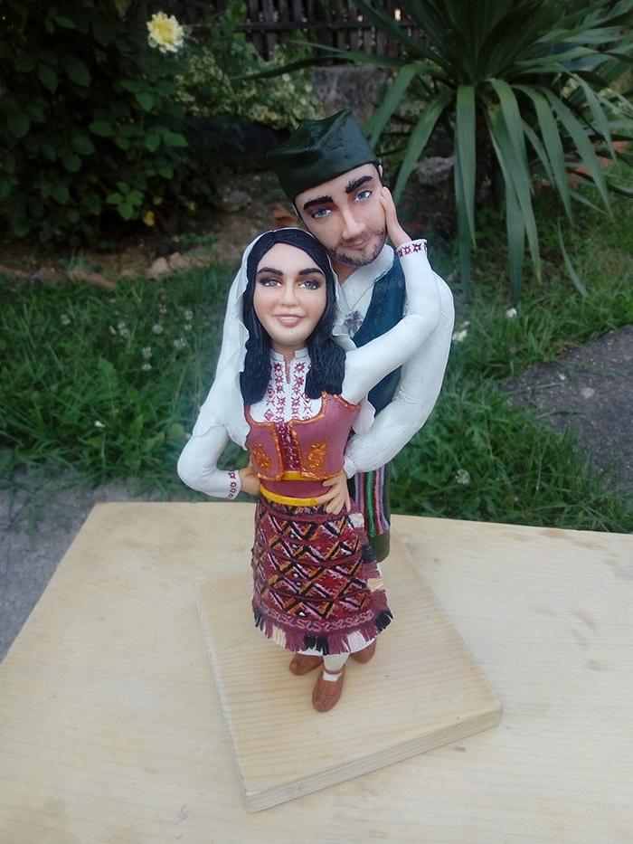 Wedding cake topper - bride and groom