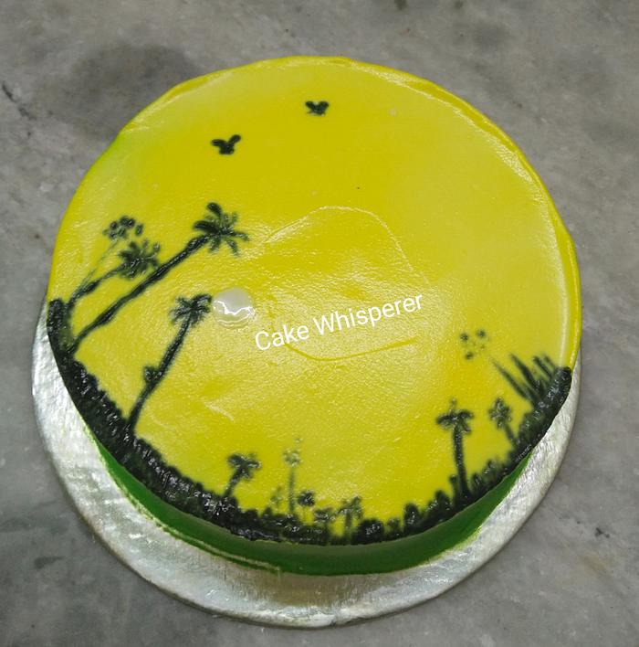 Tropical Palm Cake