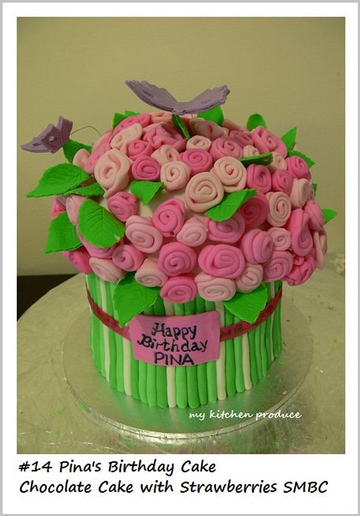 Bouquet of roses cake