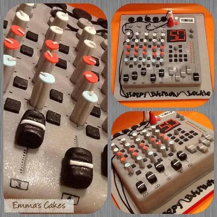 Sound Mixing Desk Cake