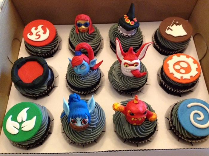 Skylander cupcakes 2nd try